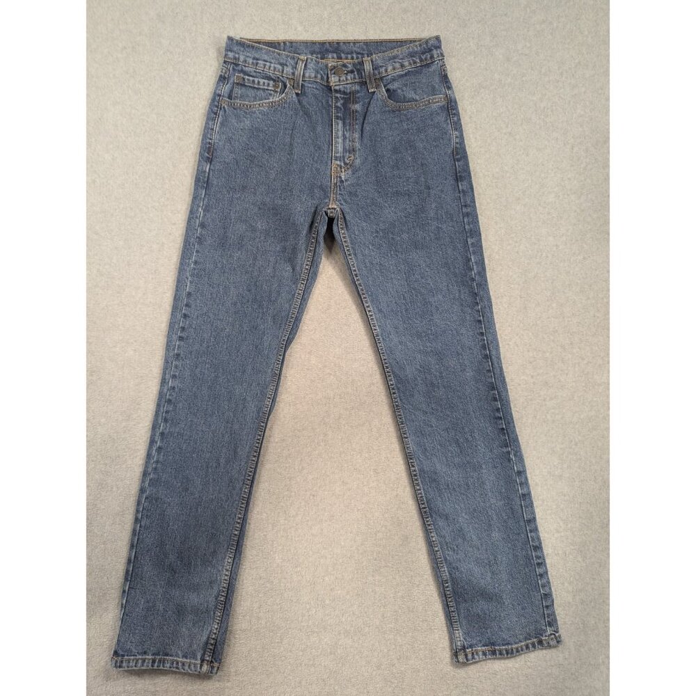 Levis 505 Jeans Mens Size 32x34 Blue Classic Straight Comfort Dark Wash Cowboy